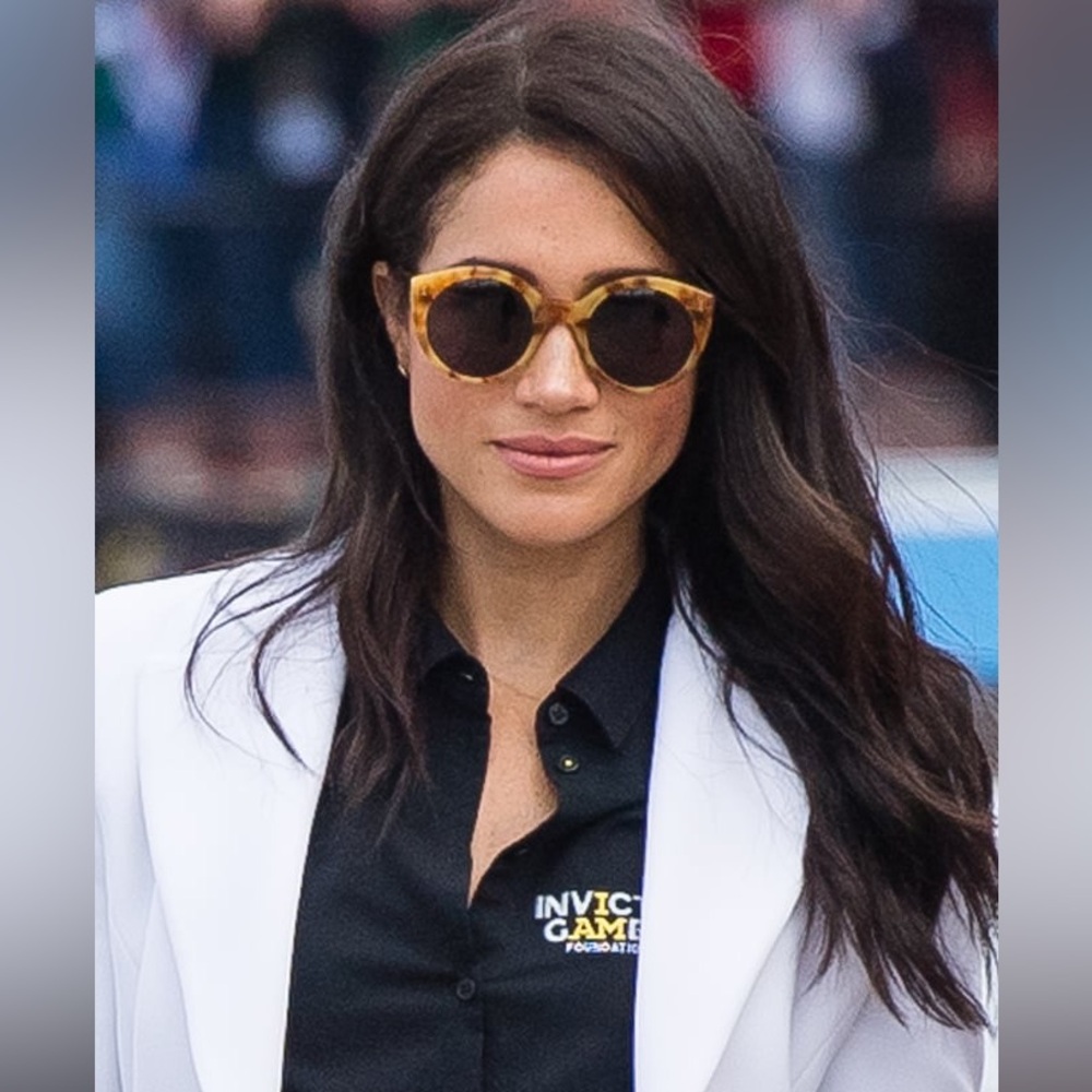Illesteva Palm Beach Sunglasses in Amber as seen on Meghan Markle